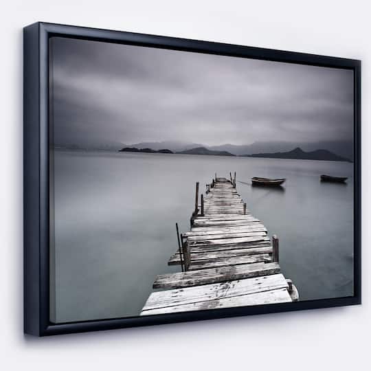 Designart - Pier and Boats at Seashore